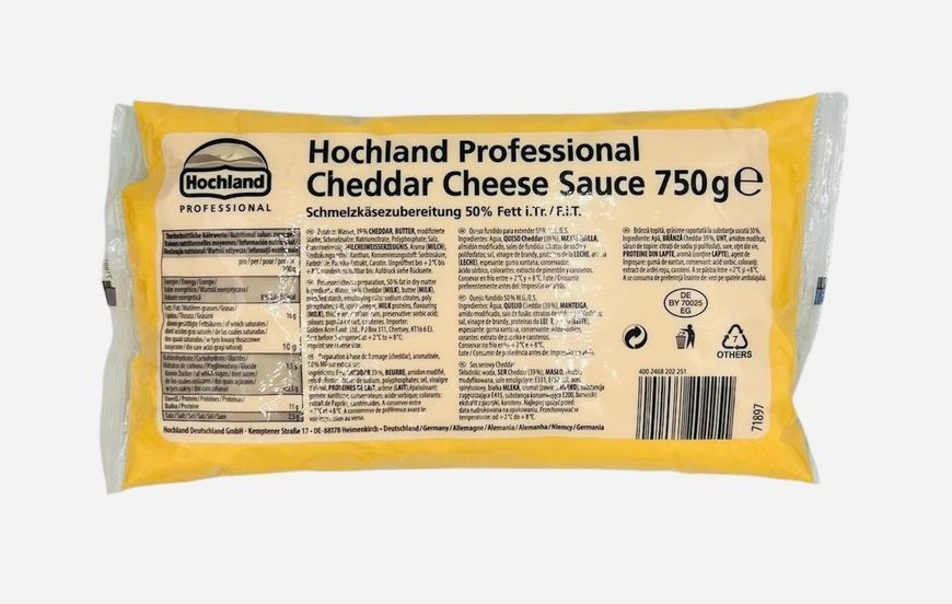 Соус Сирний Чеддер HOCHLAND Cheddar PROFESSIONAL 750 грам 336693 фото